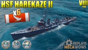 Destroyer HSF Harekaze II 6 Kills & 102K Damage | World of Warships