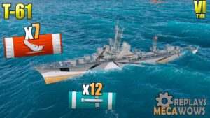 Destroyer T-61 7 Kills & 127K Damage | World of Warships