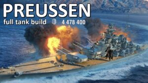 Full Tank Build Preussen - 4.5 Million Potential Damage! - World of Warships