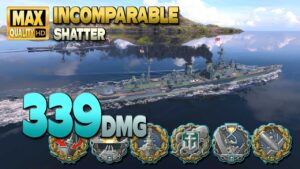 Incomparable: Tense close combat moves on map Shatter - World of Warships