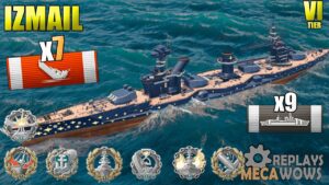 Izmail 7 Kills & 182K Damage | World of Warships Gameplay Replay
