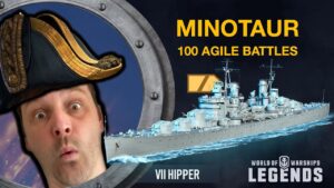Minotaur - 100 Agile Battles: Results (World of Warships: Legends Xbox Series X 4K)