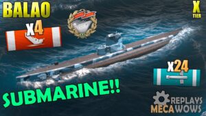 SUBMARINE Balao - SOLO WARRIOR 4 Kills 156k Damage | World of Warships Gameplay