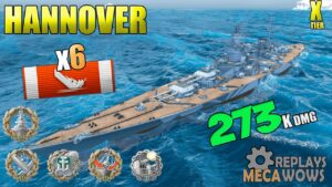 SUPERSIP Hannover 6 Kills & 273K Damage | World of Warships
