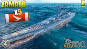 Yamato KRAKEN on Mountain Range Map | World of Warships