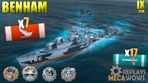 Benham 7 Kills & 163k Damage | World of Warships Gameplay 4k