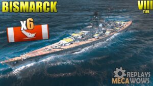 Bismarck 6 Kills & 163k Damage | World of Warships Gameplay 4k