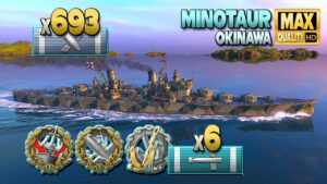 Cruiser Minotaur: Hard battle for Okinawa - World of Warships