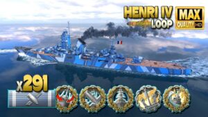 Henri IV: Good cruiser player on map Loop - World of Warships