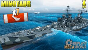 Minotaur 7 Kills & 123k Damage | World of Warships Gameplay 4k