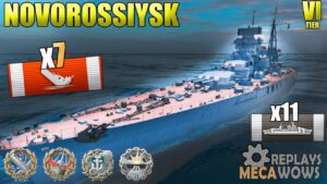 Novorossiysk 7 Kills & 166k Damage | World of Warships Gameplay 4k
