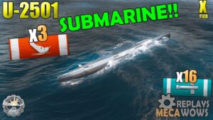SUBMARINE U-2501 3 Kills & 133k Damage | World of Warships Gameplay 4k