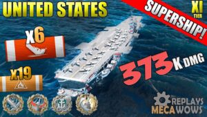 SUPERSHIP United States 6 Kills & 373k Damage | World of Warships Gameplay 4k