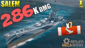 Salem 7 Kills & 286k Damage | World of Warships Gameplay 4k