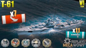 T-61 7 Kills & 178k Damage | World of Warships Gameplay 4k