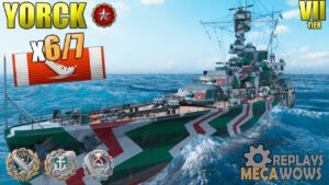 Yorck 6 - 7 Kills & 104k Damage | World of Warships Gameplay 4k