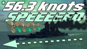 56.3 knots in a CRUISER !!!! World of Warships