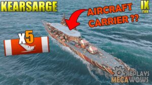 AIRCRAFT CARRIER?? Kearsarge 5 Kills & 155k Damage | World of Warships Gameplay 4k