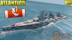 Atlântico 7 Kills & 190k Damage | World of Warships Gameplay 4k