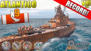 Atlantico 9 Kills & 257k Damage | World of Warships Gameplay 4k