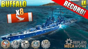 Buffalo 8 Kills & 159k Damage | World of Warships Gameplay 4k