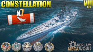 Constellation 7 Kills & 165k Damage | World of Warships Gameplay 4k