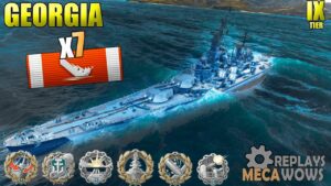 Georgia 7 Kills & 245k Damage | World of Warships Gameplay 4k