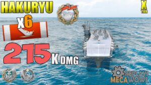 Hakuryū 6 Kills & 215k Damage | World of Warships Gameplay 4k