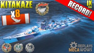 Kitakaze 8 Kills & 185k Damage | World of Warships Gameplay 4k