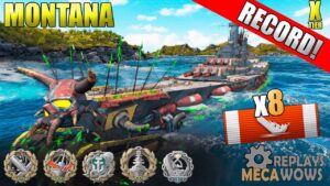 Montana 8 Kills & 248k Damage | World of Warships Gameplay 4k