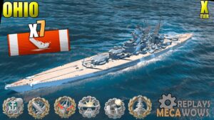 Ohio 7 Kills & 302k Damage | World of Warships Gameplay 4k