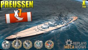 Preussen 7 Kills & 239k Damage | World of Warships Gameplay 4k