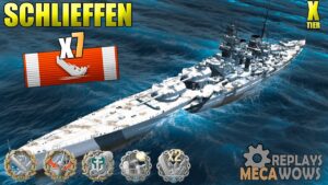 Schlieffen 7 Kills & 337k Damage | World of Warships Gameplay 4k
