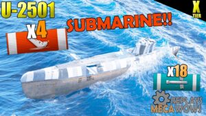 U-2501 4 Kills & 150k Damage | World of Warships Gameplay 4k