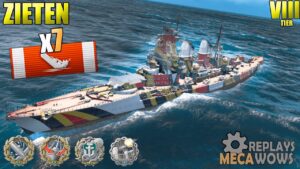 Zieten 7 Kills & 210k Damage | World of Warships Gameplay 4k