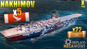 Admiral Nakhimov 5 Kills & 288k Damage | World of Warships Gameplay 4k