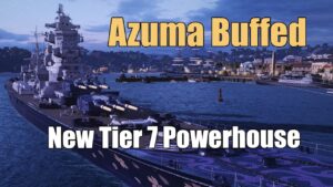 Azuma Buffed: New Tier 7 Powerhouse | World of Warships Legends | 4k