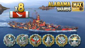 Battleship Alabama: Good aiming for excellent result - World of Warships