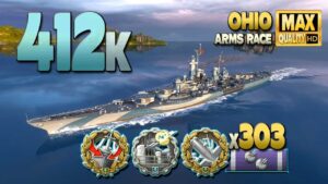 Battleship Ohio: Huge damage in Arms Race - World of Warships