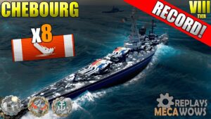 Cherbourg 8 Kills & 86k Damage | World of Warships Gameplay 4k