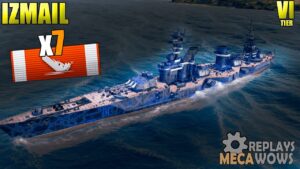 Izmail 7 Kills & 197k Damage | World of Warships Gameplay 4k