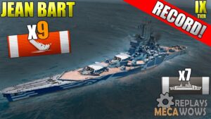 Jean Bart 9 Kills & 198k Damage | World of Warships Gameplay 4k