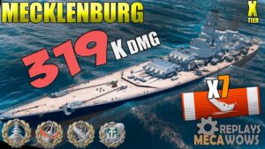 Mecklenburg 7 Kills & 319k Damage | World of Warships Gameplay 4k