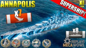 SUPERSHIP Annapolis 7 Kills & 237k Damage | World of Warships Gameplay 4k