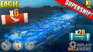 SUPERSHIP Eagle 6 Kills & 327k Damage | World of Warships Gameplay 4k