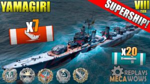 SUPERSHIP Yamagiri 7 Kills & 291k Damage | World of Warships Gameplay 4k