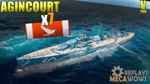 Agincourt 7 Kills & 214k Damage | World of Warships Gameplay 4k