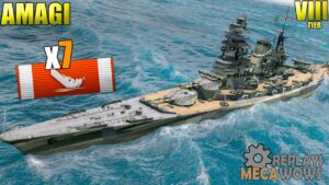 Amagi 7 Kills & 233k Damage | World of Warships Gameplay 4k