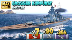 Battleship Grosser Kurfürst: Right in time offensive - World of Warships