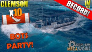 Clemson 10 Kills & 158k Damage | World of Warships Gameplay 4k